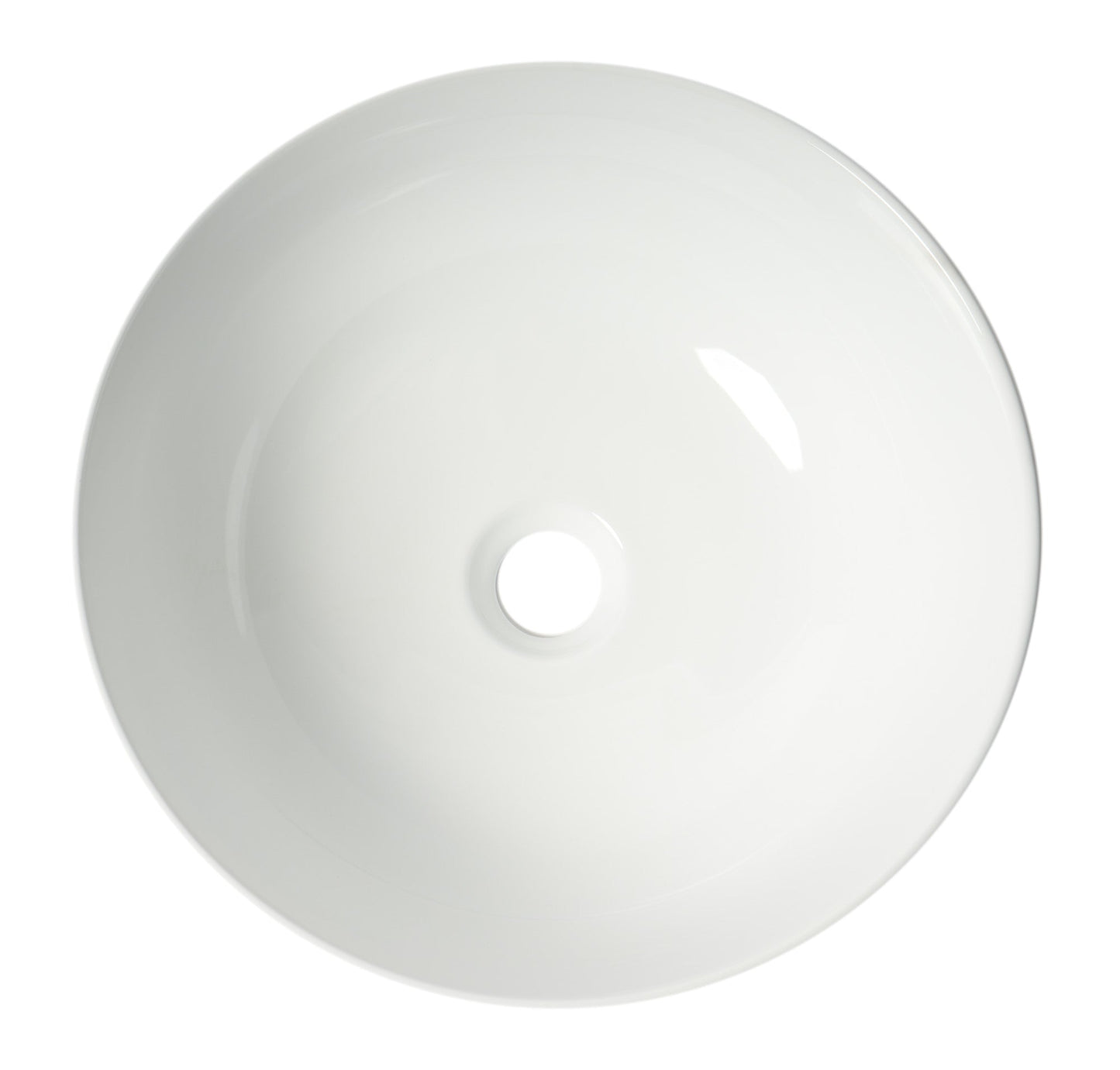 ALFI brand  ABC905 White 15" Round Vessel Bowl Above Mount Ceramic Sink