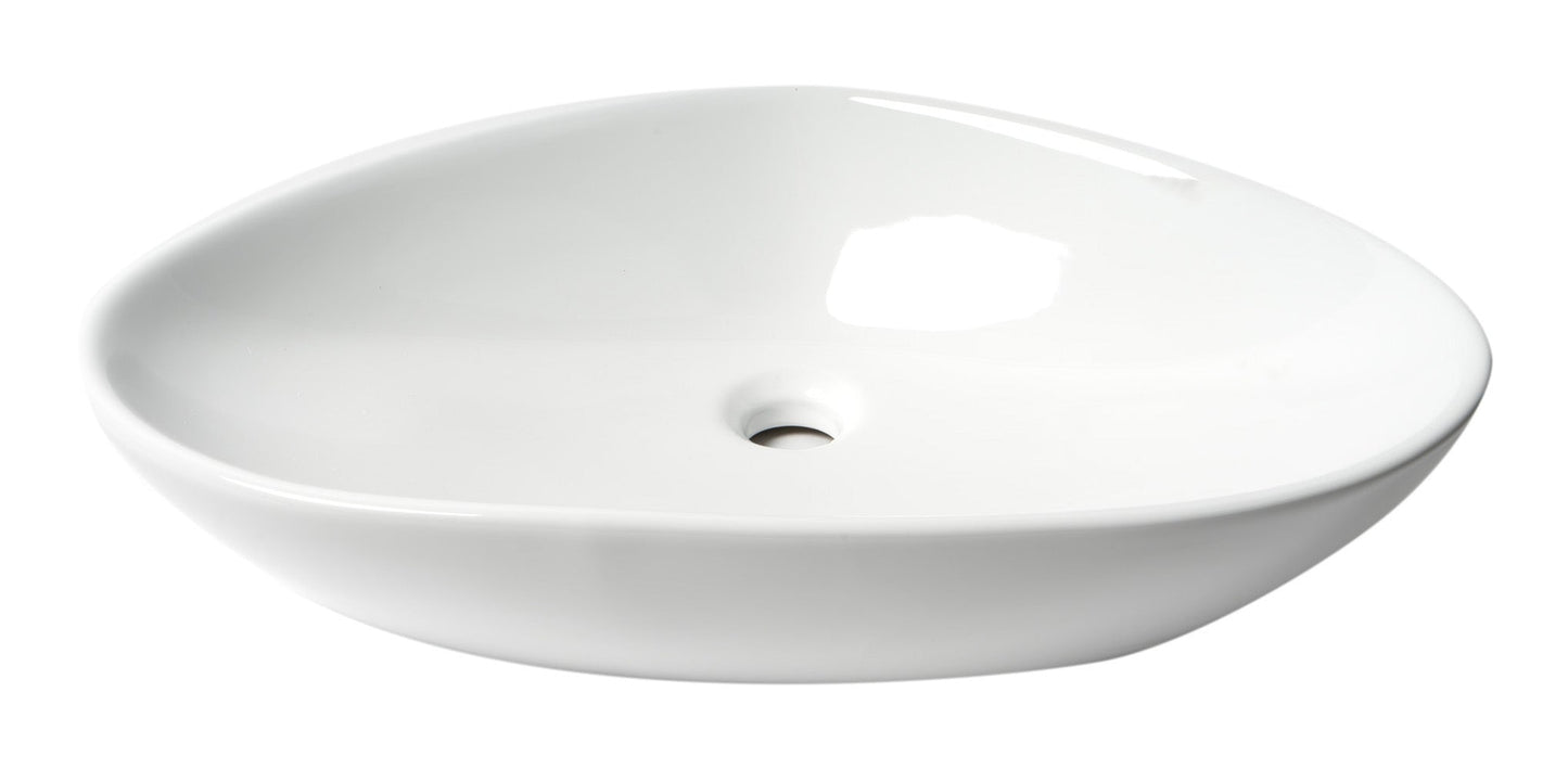 ALFI brand  ABC914 White 23" Fancy Above Mount Ceramic Sink