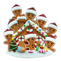 Gingerbread House Family Of 8 - Ornament