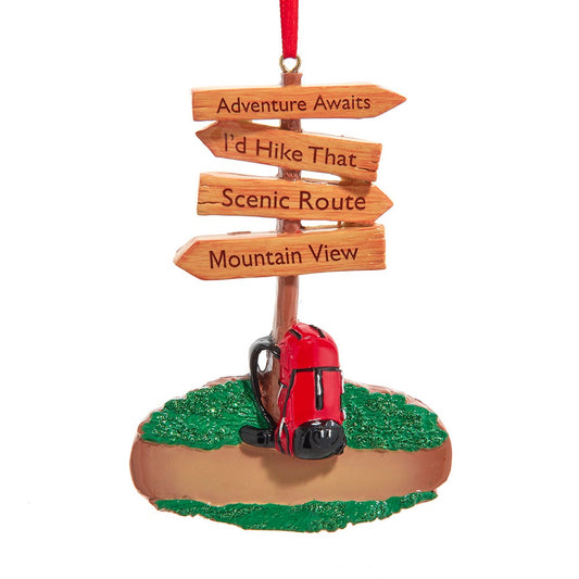 Hiking Sign Ornament