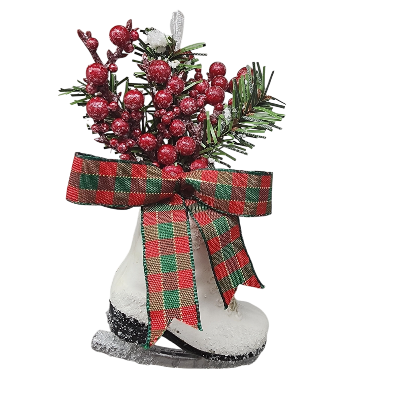 Floral Ice Skate Ornament -