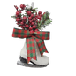 Floral Ice Skate Ornament -