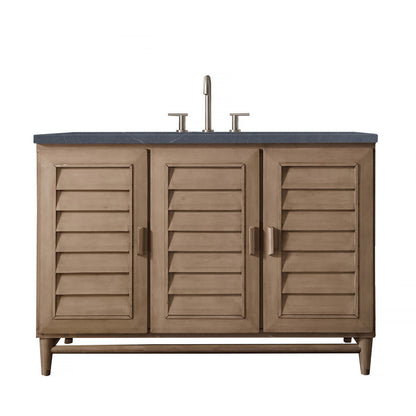 Portland 48" Single Vanity Cabinet, Whitewashed Walnut