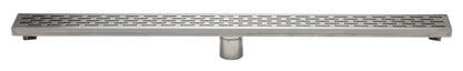 ALFI brand  ABLD36C 36" Modern Stainless Steel Linear Shower Drain with Groove Holes