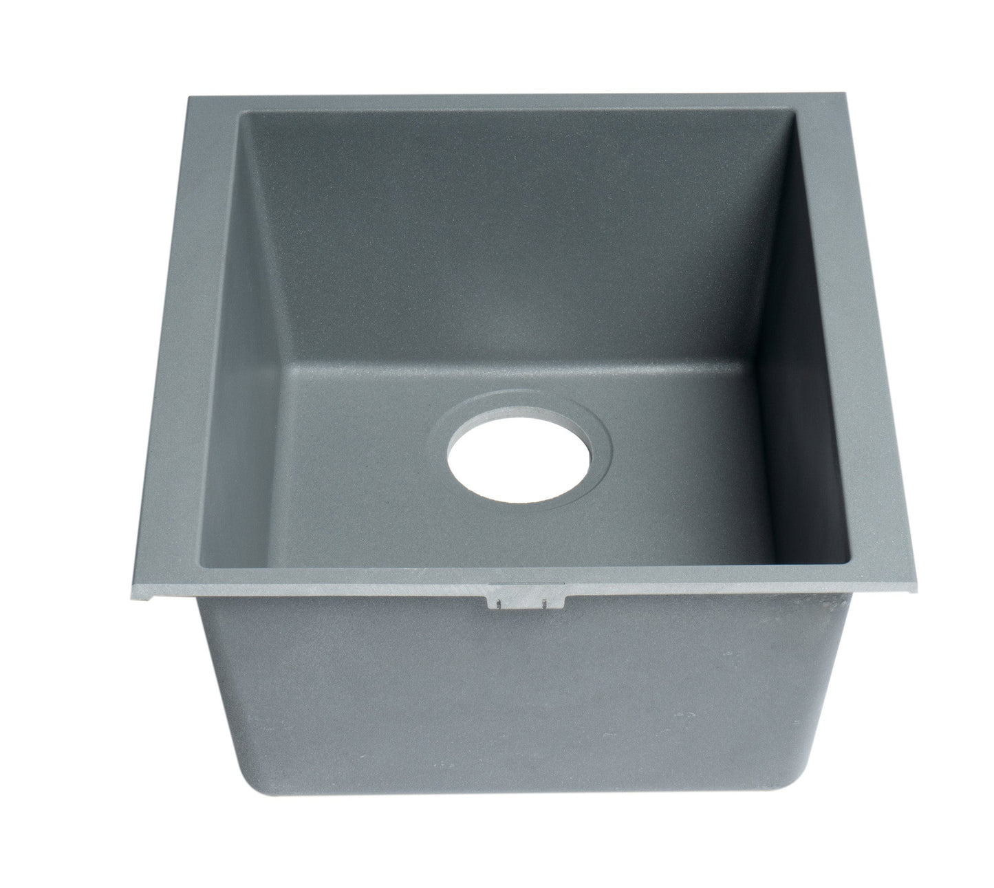 ALFI brand AB1720UM 17" Undermount Rectangular Granite Composite Kitchen Prep Sink