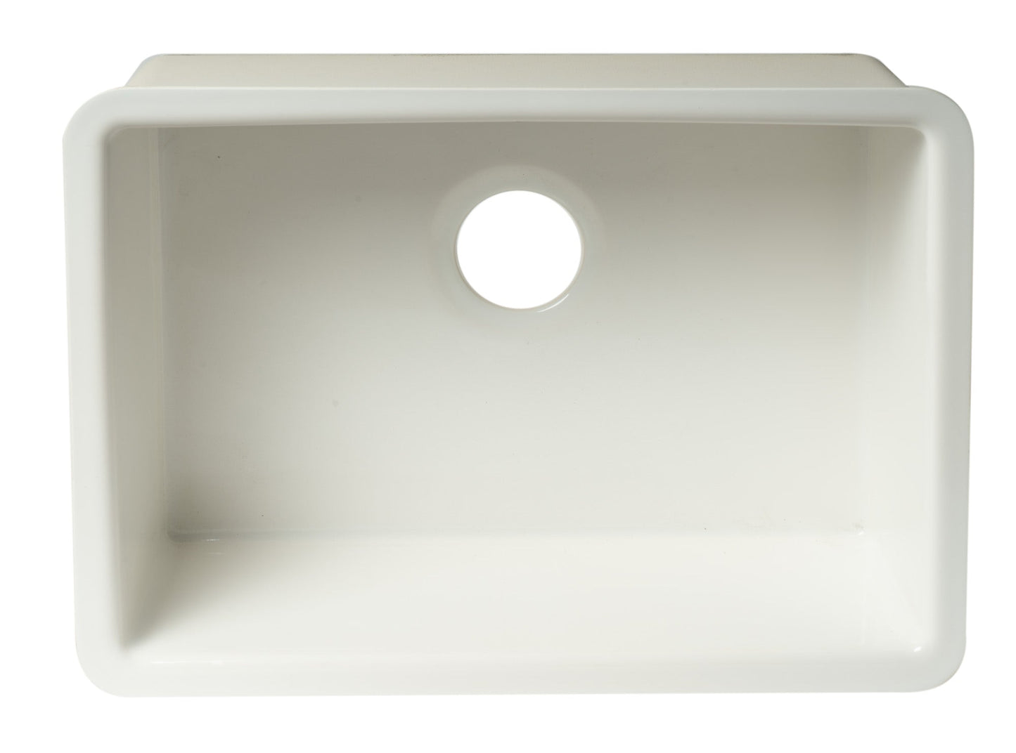 ALFI brand  AB2317 23" White Fireclay Undermount Kitchen Sink