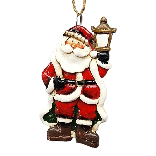 Clay-Style Santa Ornament - Lantern