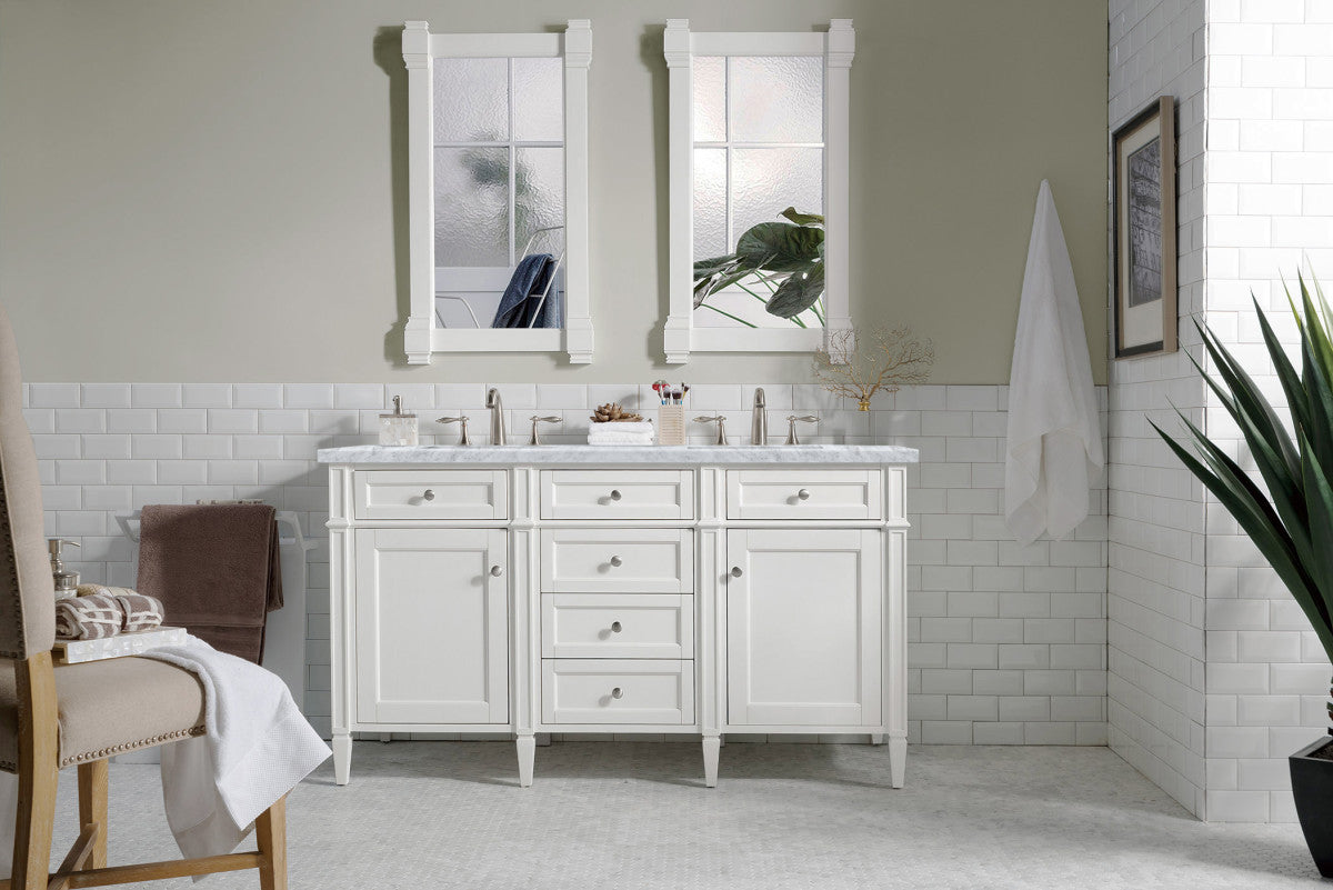 Brittany 60" Double Vanity in Bright White
