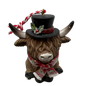 Dapper Don Highland Cow Christmas Ornament