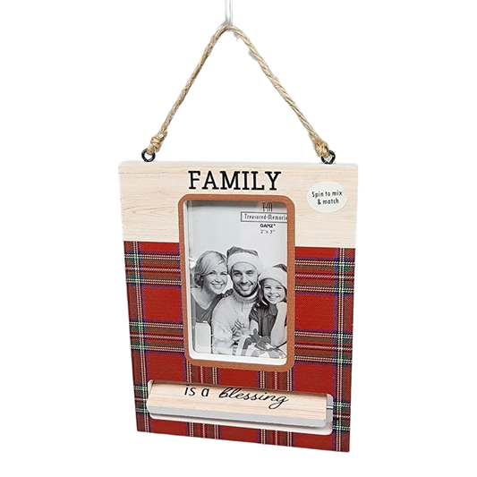 Spinning Frame Ornament - Family
