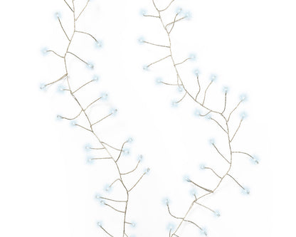 Compact Micro Garland String Lights - 100 LED - Cool White - Silver Wire