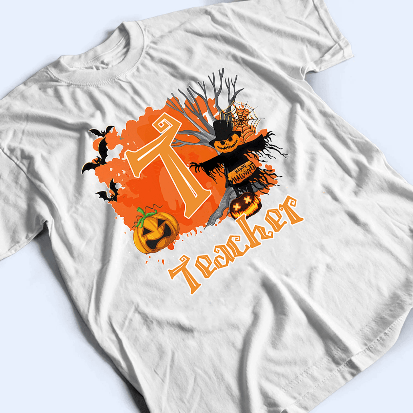 Halloween With Name Shirt - Personalized Custom T Shirt - Birthday, Loving, Funny Gift for Teacher, Kindergarten, Preschool, Pre K, Paraprofessional