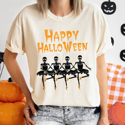 Happy Halloween Ballerinas Retro Halloween Comfort Colors Tshirt