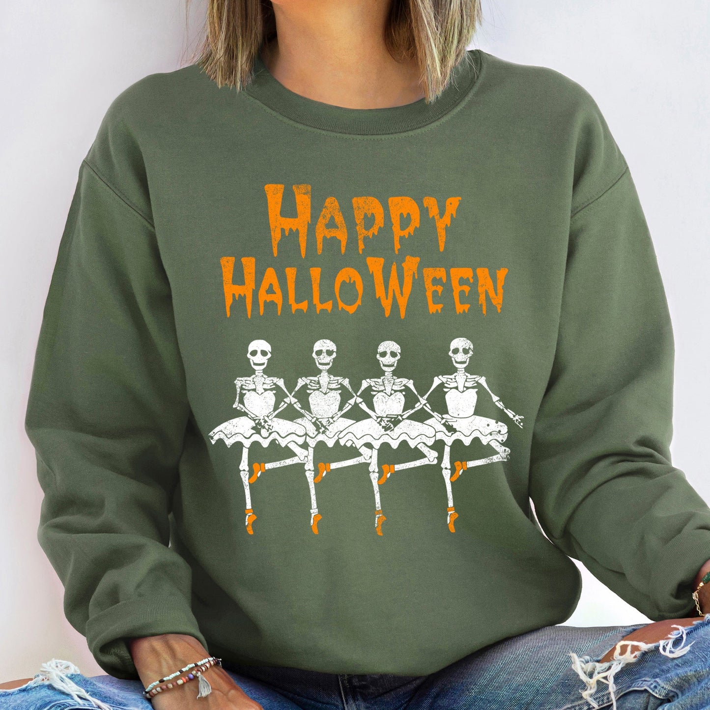 Halloween Ballerinas Vintage Sweatshirt