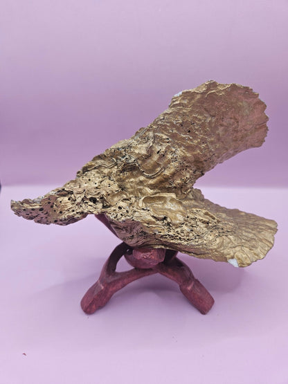 Hand-Painted Oyster Shells with Wooden Stands – Unique Coastal Art by Local Artist