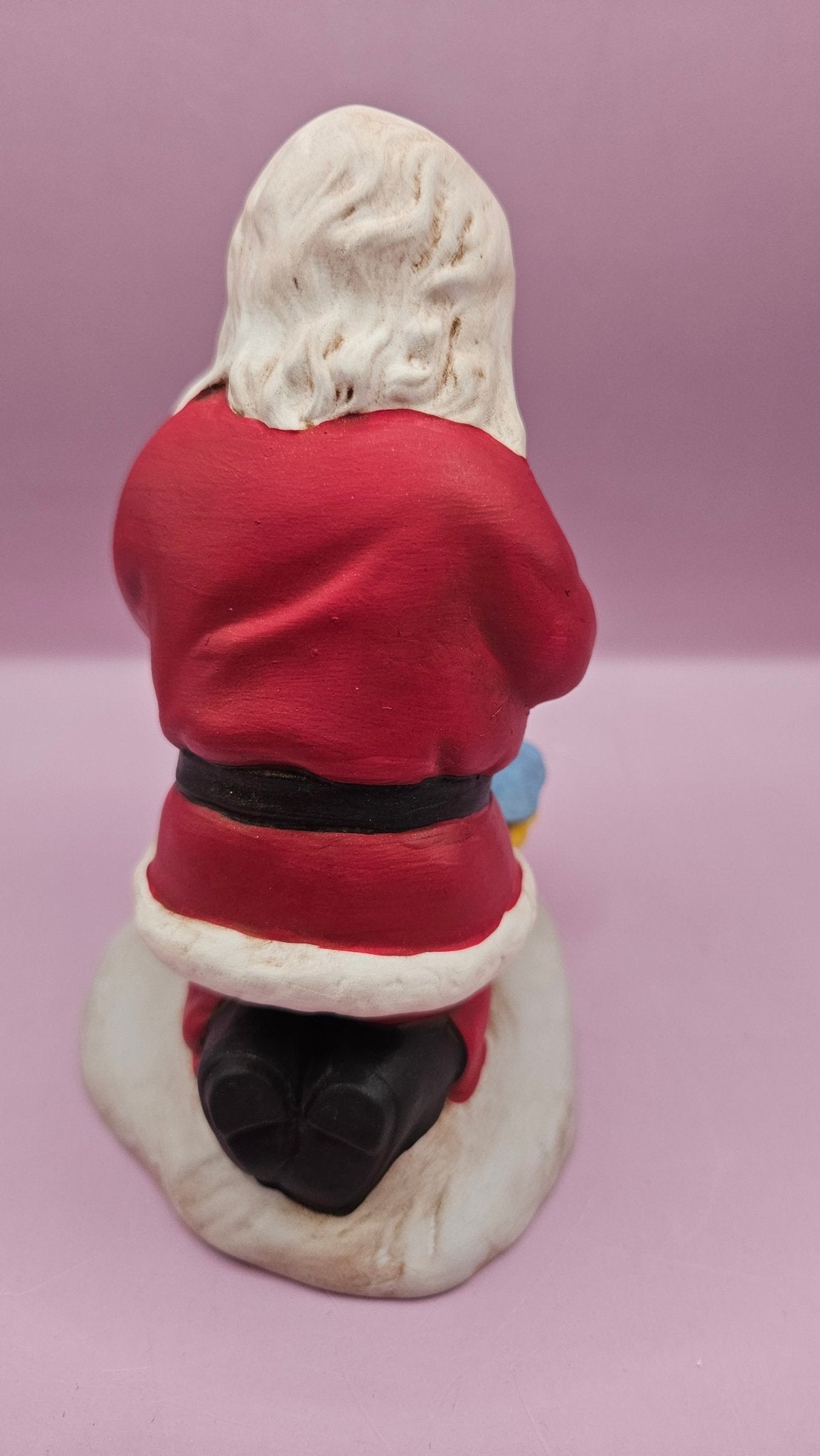 Hand-Painted Spirit of Christmas Santa Figurine - 5.75x5 Nativity Scene