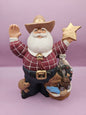 Hand-Painted Texas Ceramic Santa – Handmade Holiday Decor (8.5"x6")