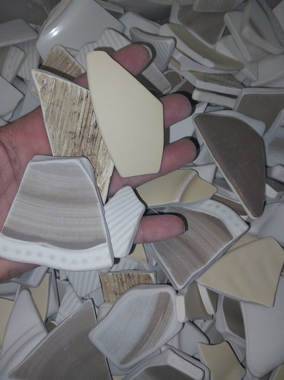 Hand Tumbled Pottery Pieces- Mosaic Crafts