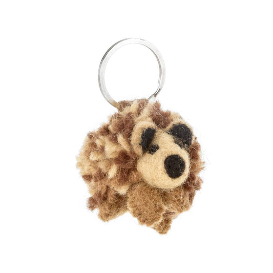 Handmade Felt Hedgehog Keyring