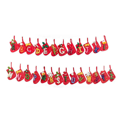 Handmade Felt Mini Alphabet Stockings