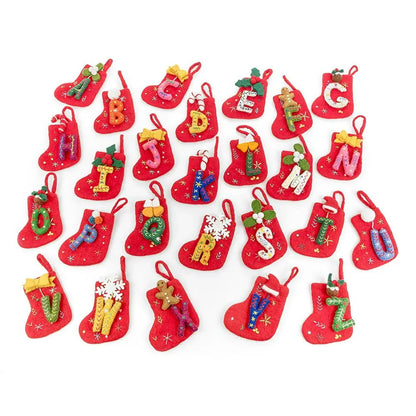 Handmade Felt Mini Alphabet Stockings