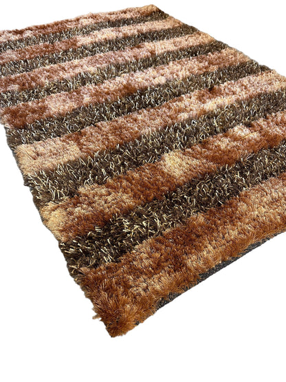 Handwoven Multi-Tone 2” Shag Rug 4 x 6