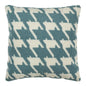 Hanne Houndstooth Pillow- Soft Aqua Blue