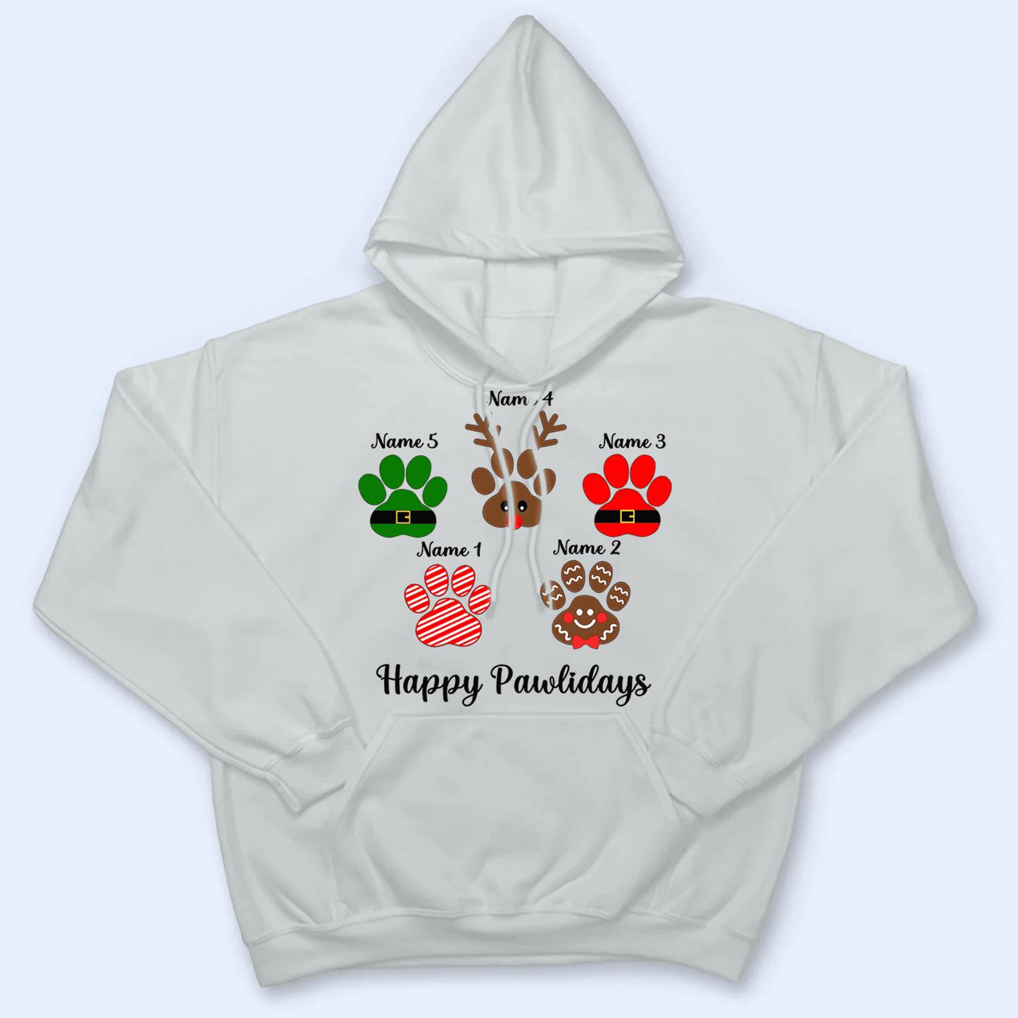 Happy Pawlidays - Personalized Custom T Shirt - Birthday Gift For Dog Lover, Dog Dad, Dog Mom