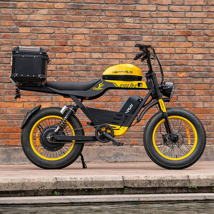 HappyRun G100 (G100 Pro) Long Distance Electric Fat Tire Bike Motorcycle (SAK95715)