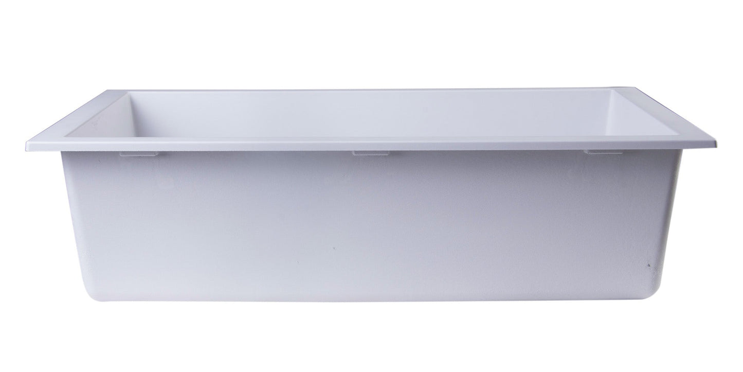 ALFI brand AB3020UM 30" Undermount Single Bowl Granite Composite Kitchen Sink