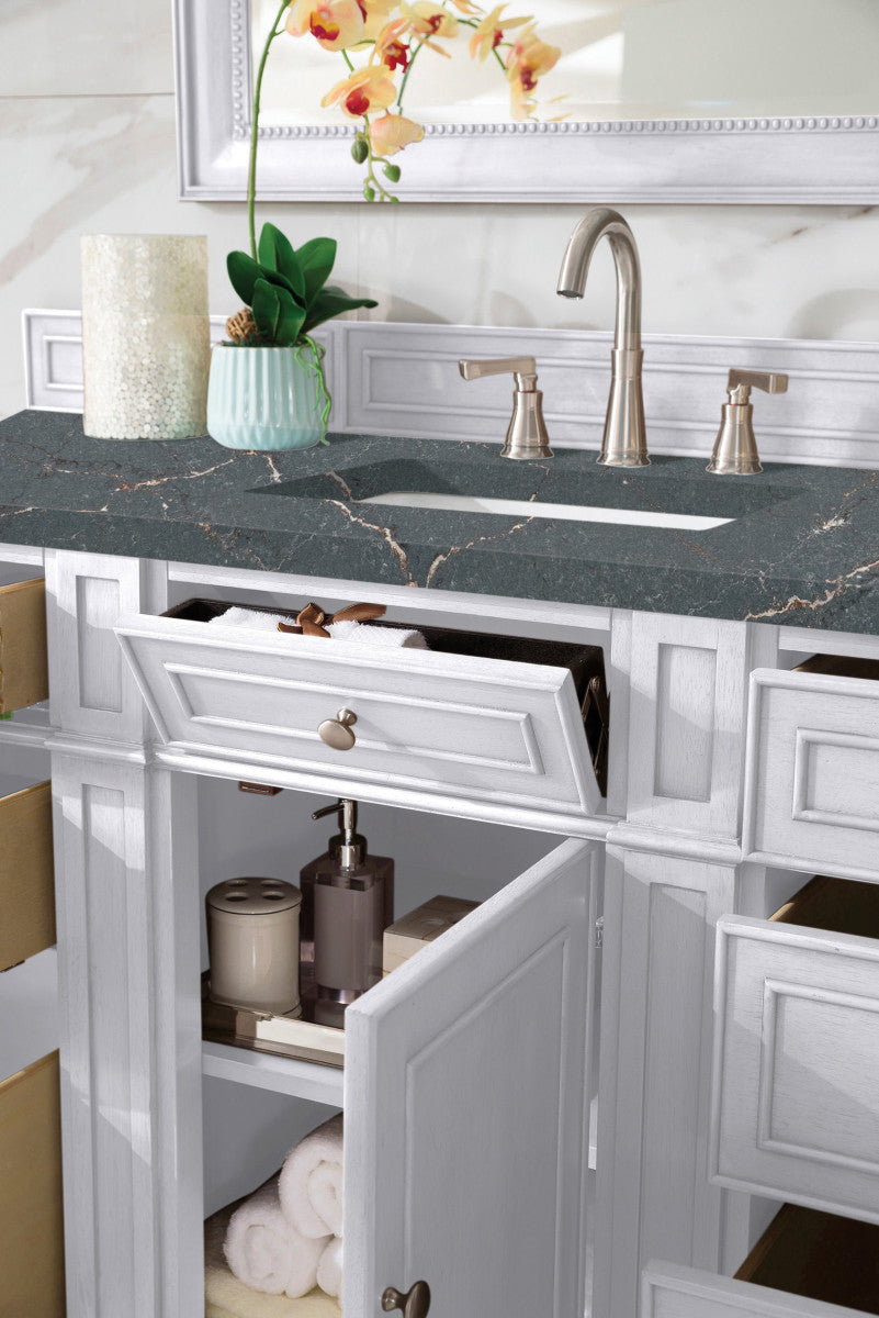 Bristol 60" Single Vanity Cabinet, Bright White