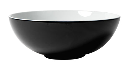 ALFI brand  ABC906 Black & White 15" Round Vessel Above Mount Ceramic Sink