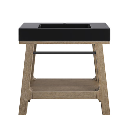 Auburn 36" Single Sink Console, Weathered Timber