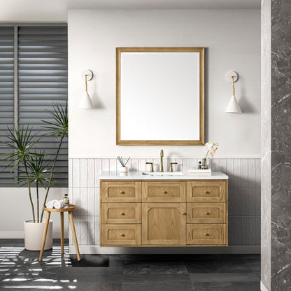 Laurent 48" Single Vanity Cabinet, Light Natural Oak