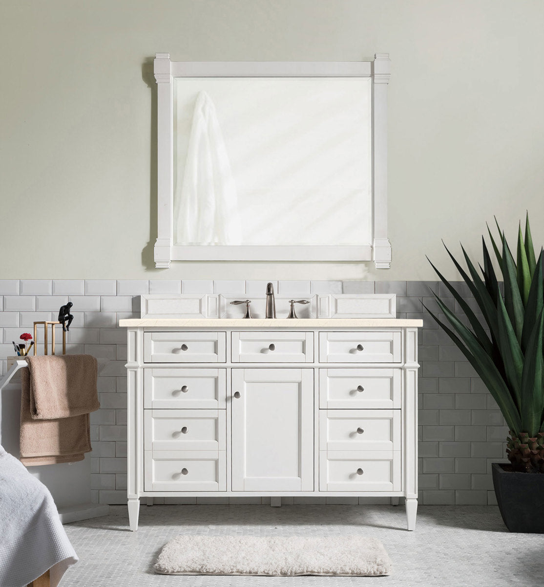 Brittany 48" Single Vanity in Bright White