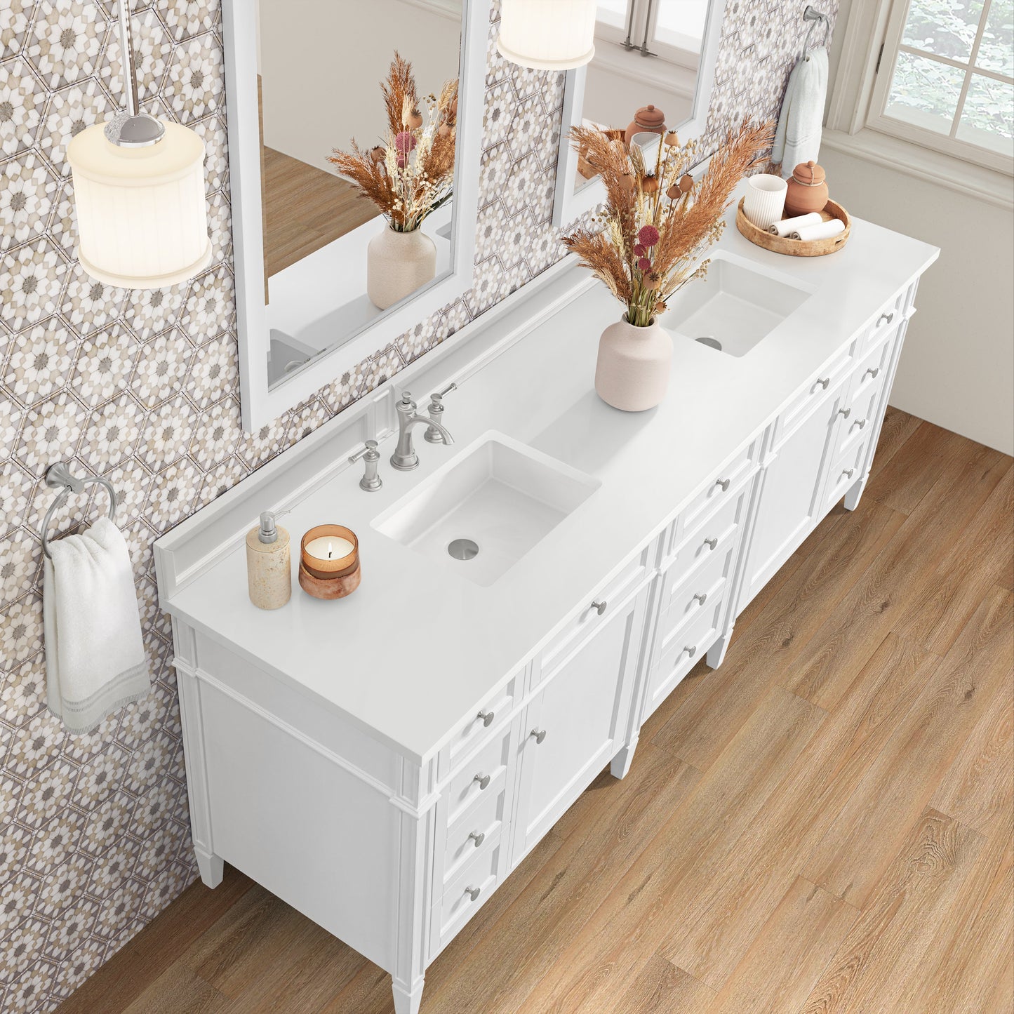 Brittany 84" Double Vanity in Bright White