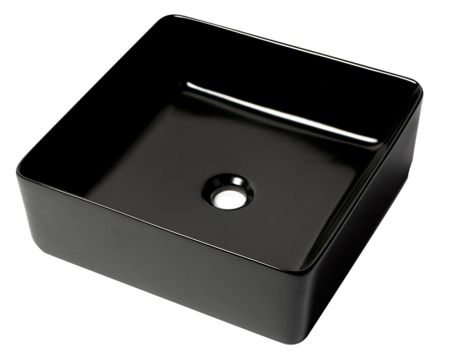 ALFI brand ABC903 16" Modern Square Above Mount Ceramic Sink