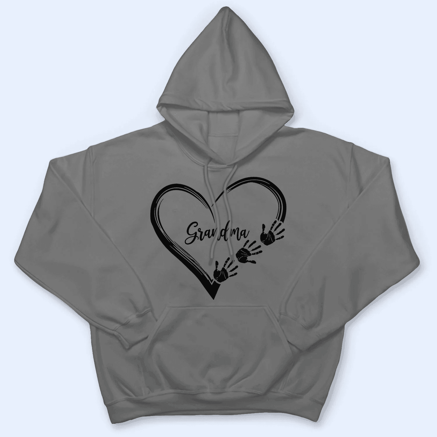 Heart Hand Grandma - Personalized Custom T Shirt - Birthday, Loving, Funny Gift for Grandma/Nana/Mimi, Mom, Wife, Grandparent