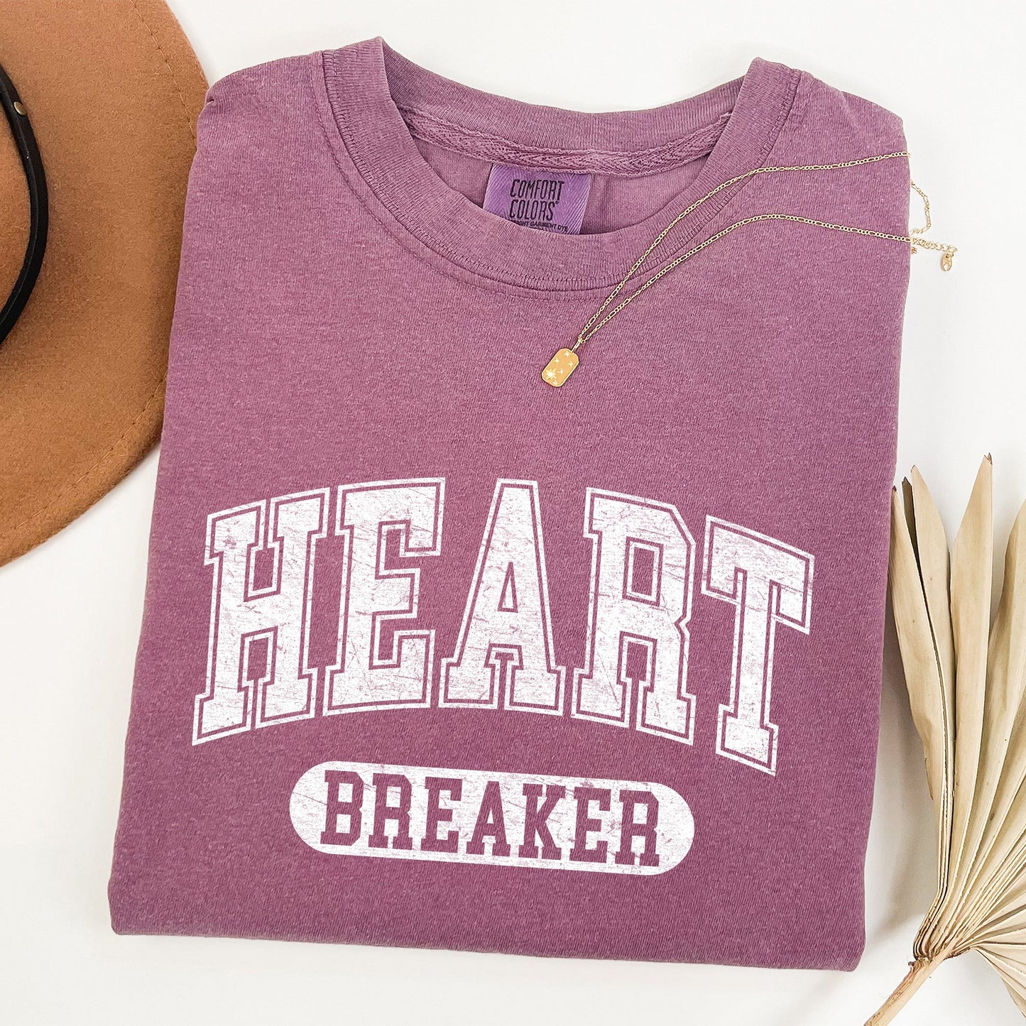 Heart Breaker, Collegiate, Love, Comfort Colors Tshirt, Valentine's Day