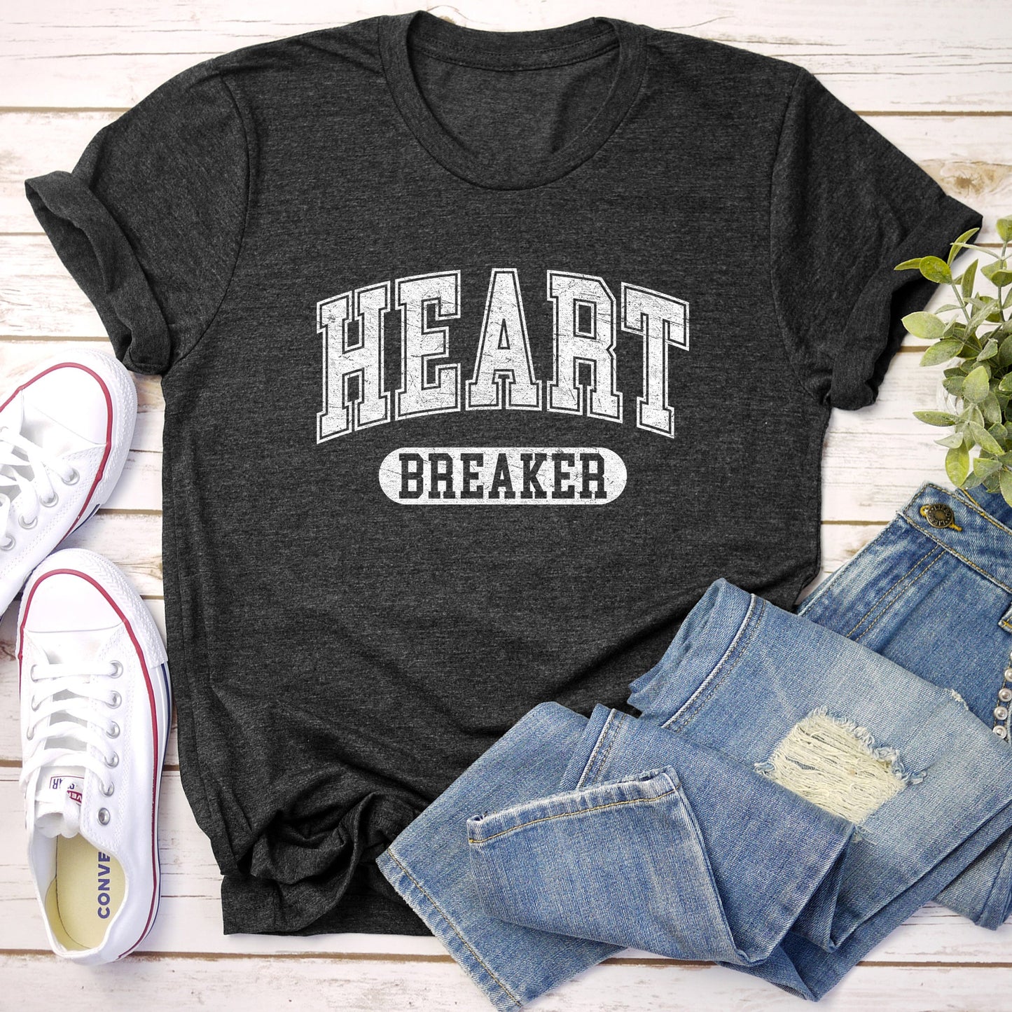 Heart Breaker, Collegiate, Love, Super Soft Tshirt, Valentine's Day