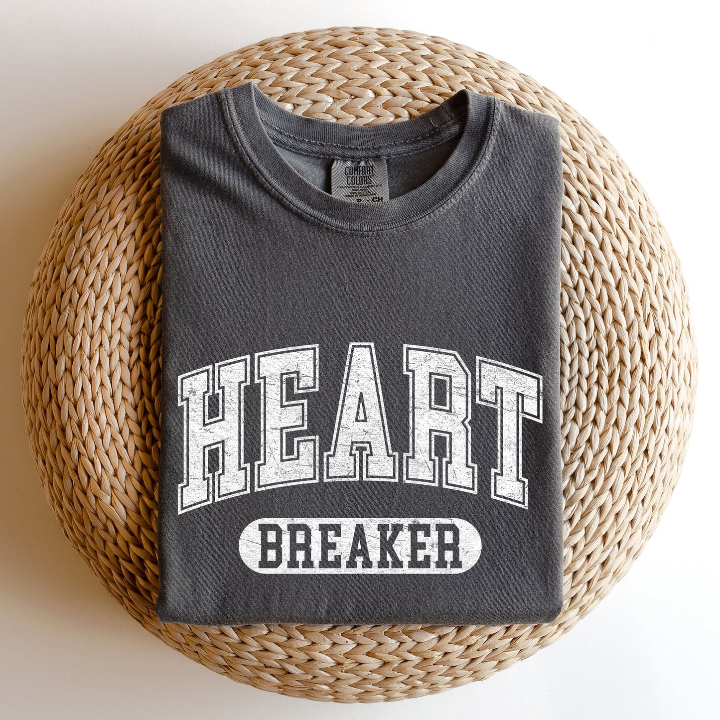 Heart Breaker, Collegiate, Love, Comfort Colors Tshirt, Valentine's Day