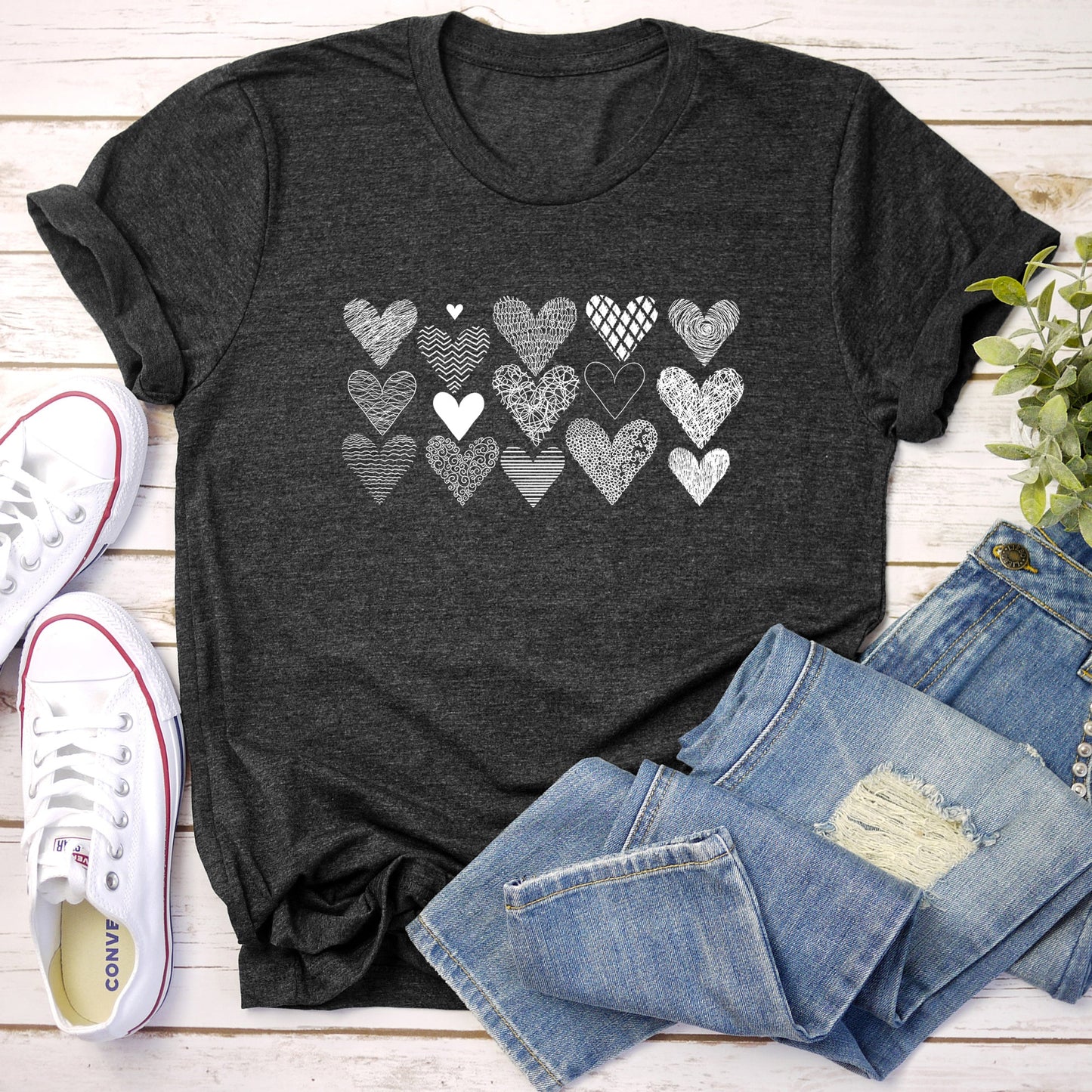 Heart Doodles, Super Soft Tshirt, Valentine's Day