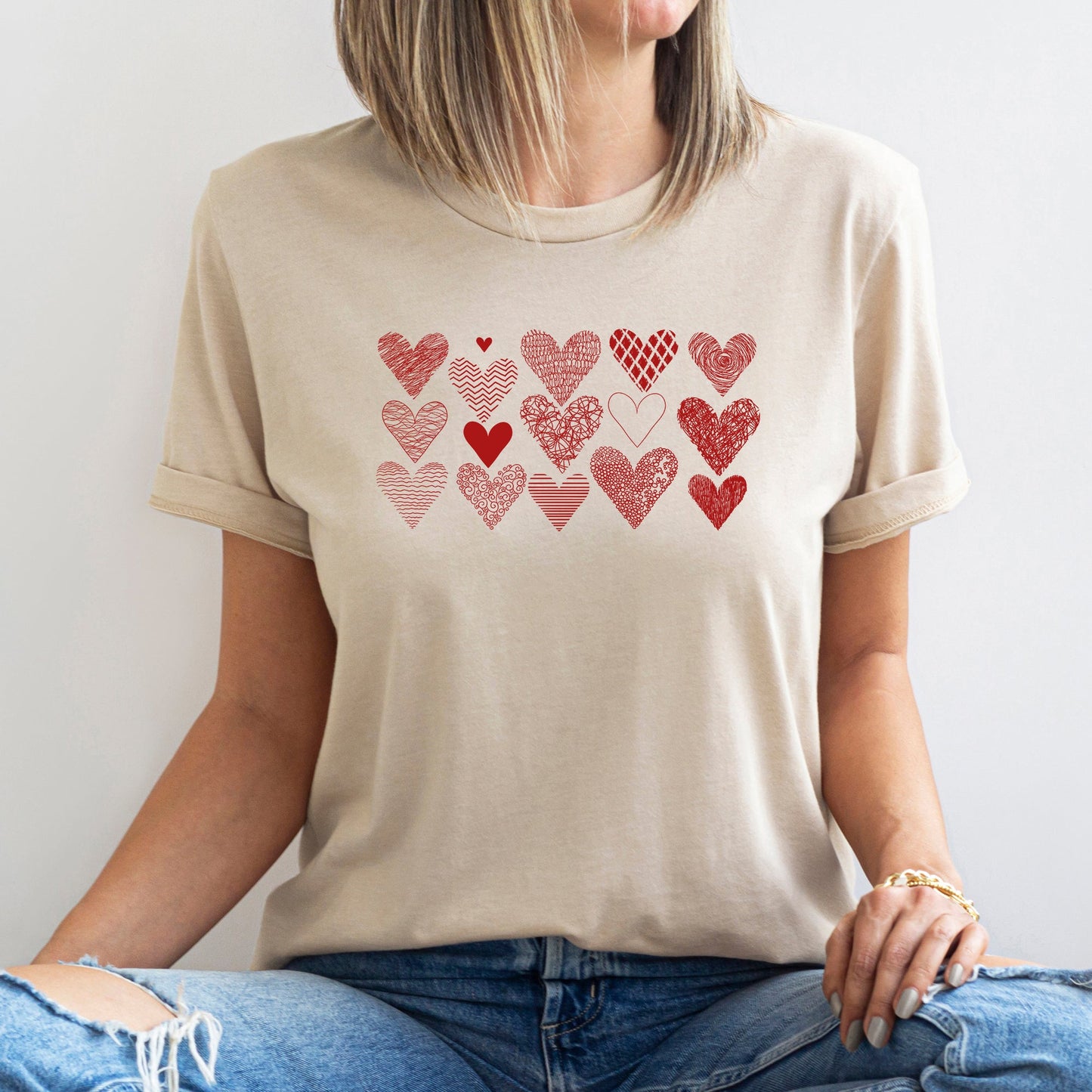 Heart Doodles, Super Soft Tshirt, Valentine's Day