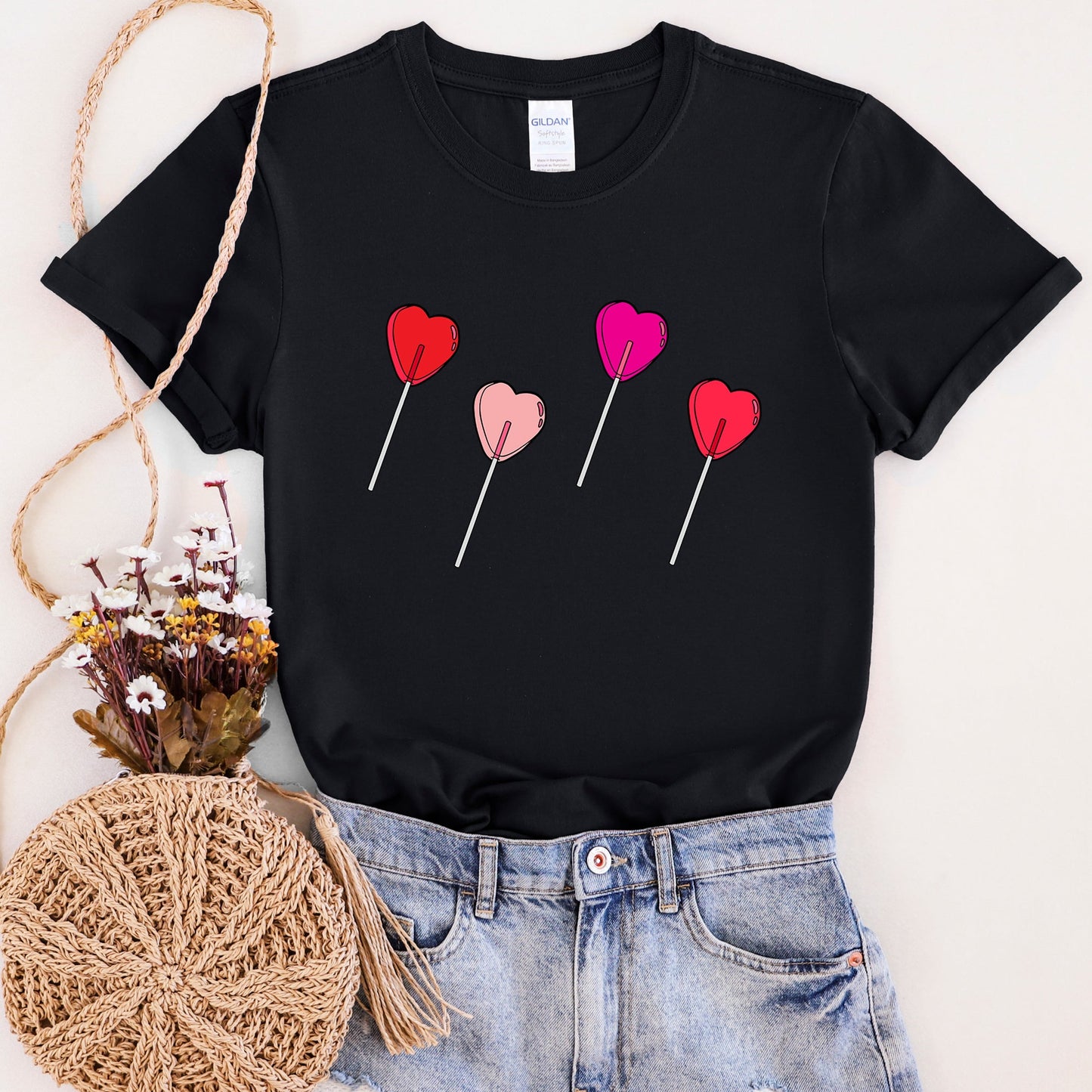Valentine's Candy, Lollipop, Sweet Heart, Super Soft Tshirt, Valentine's Day