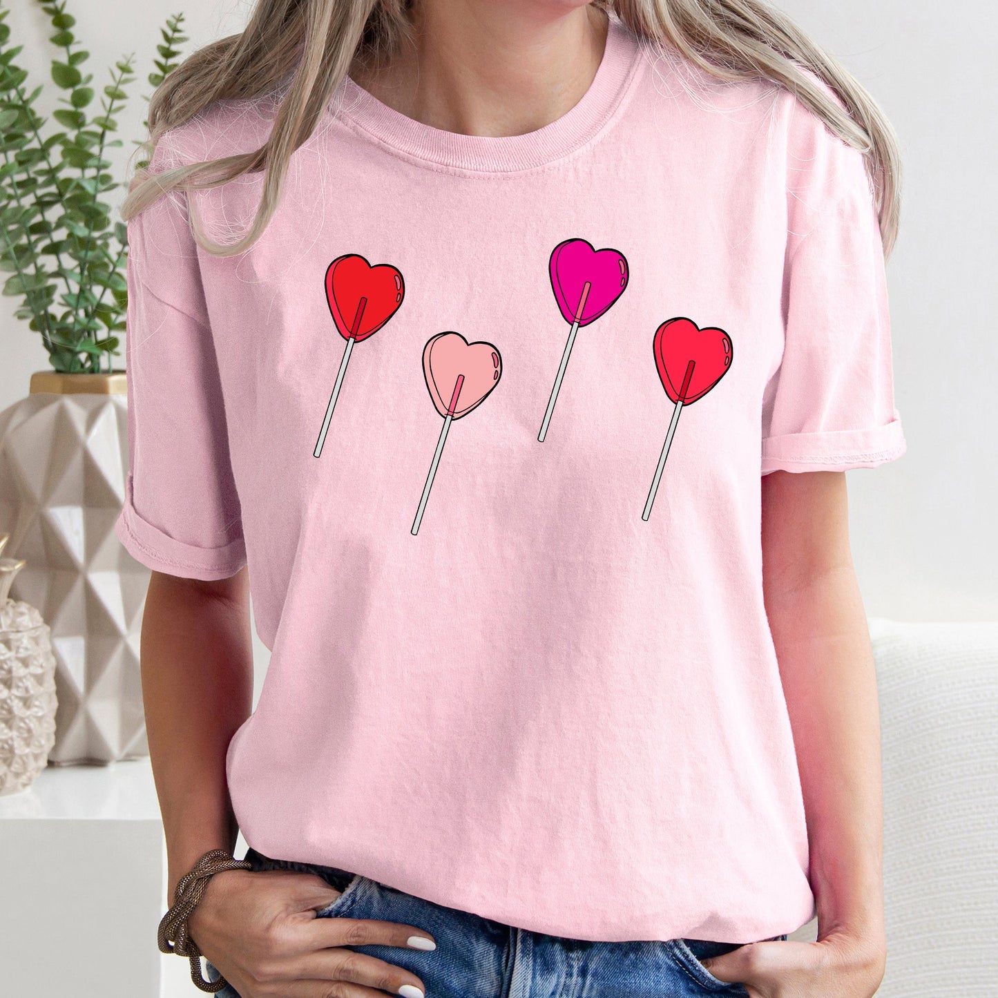 Valentine's Candy, Lollipop, Sweet Heart, Comfort Colors Tshirt, Valentine's Day
