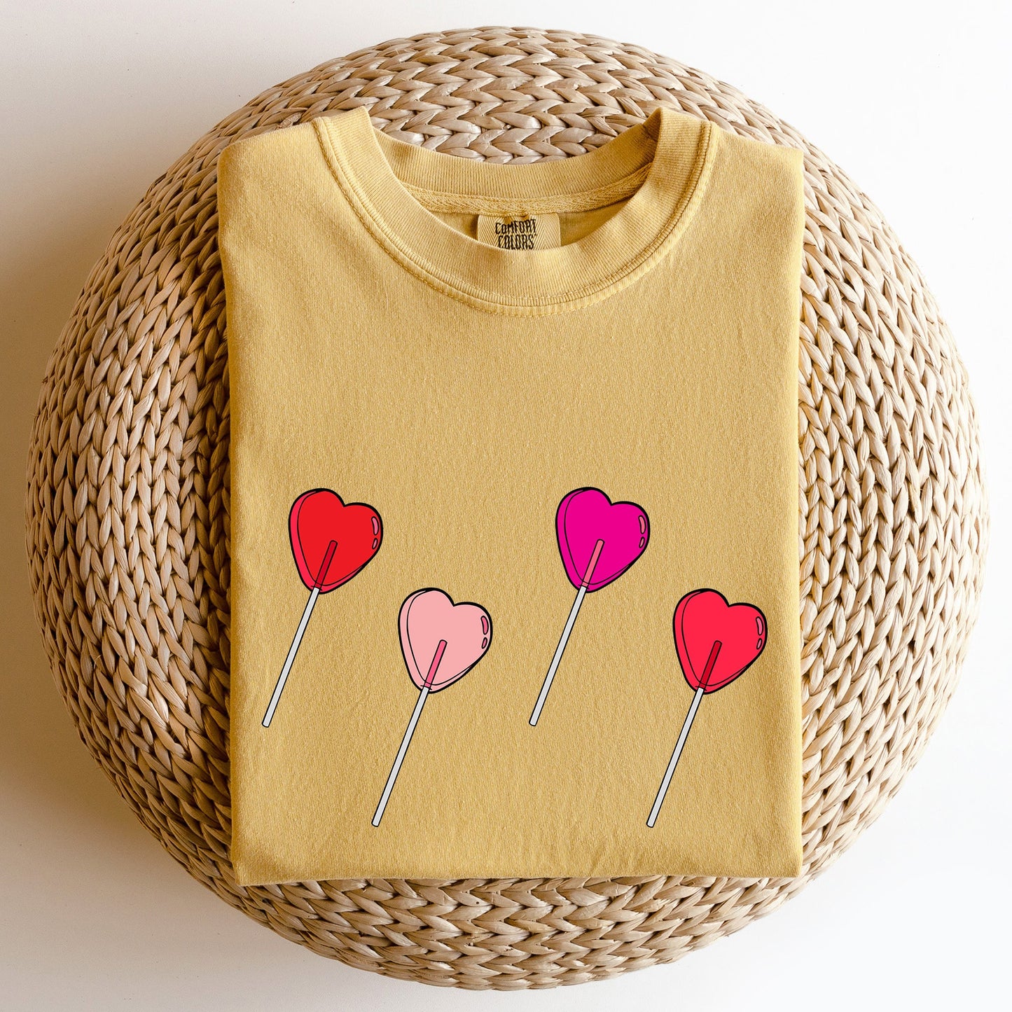Valentine's Candy, Lollipop, Sweet Heart, Comfort Colors Tshirt, Valentine's Day