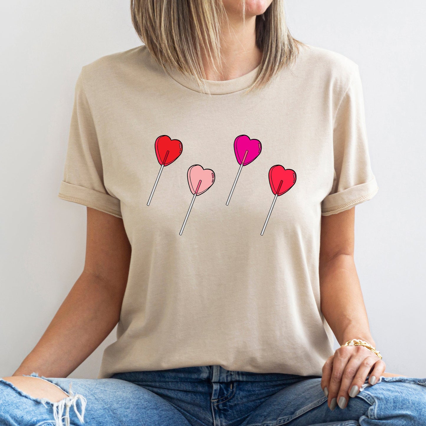 Valentine's Candy, Lollipop, Sweet Heart, Super Soft Tshirt, Valentine's Day