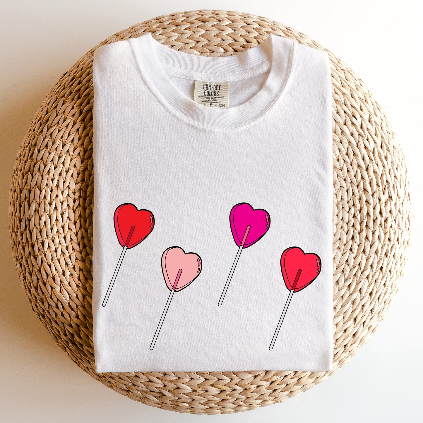 Valentine's Candy, Lollipop, Sweet Heart, Comfort Colors Tshirt, Valentine's Day