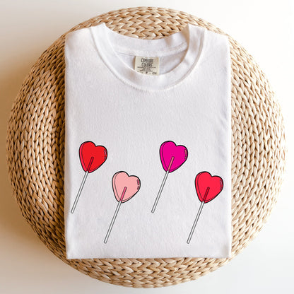 Valentine's Candy, Lollipop, Sweet Heart, Comfort Colors Tshirt, Valentine's Day