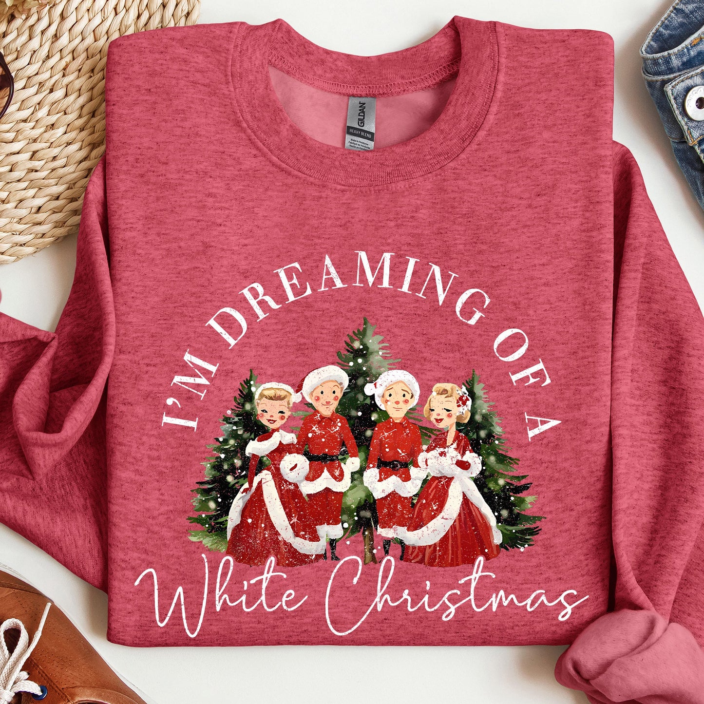 I'm Dreaming Of A White Christmas, Sweatshirt, Retro, Movie, Classic